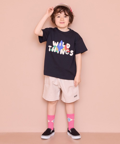 WILD THINGS（ワイルドシングス）の「【WILD THINGS】別注プリントTee（Tシャツ/カットソー・キッズ・ラベンダー/ブラック/キナリ・140/130/120/110/100/90/150）」の11枚目の写真