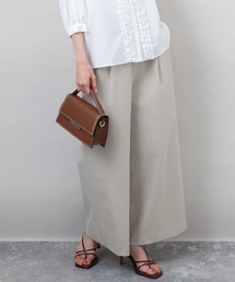 ストレッチツイル プルオンワイドパンツ/洗える