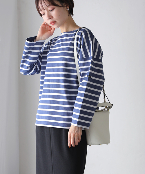La TOTALITE(ラトータリテ)の「【LE MINOR/ルミノア】PETIT COPAIN(Tシャツ/カットソー・レディース・ピンク/グリーン/ダークブルー/ネイビー・FREE)」の3枚目の写真