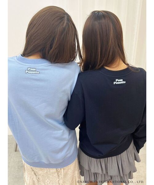 MERCURYDUO(マーキュリーデュオ)の「【ポンポネットジュニアコラボ】 ミントくん刺繍オーバースエット(Tシャツ/カットソー・レディース・ブルー/ネイビー・FREE)」の14枚目の写真