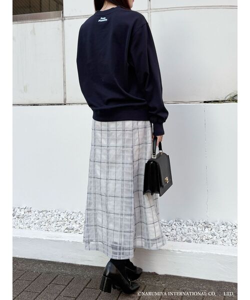 MERCURYDUO(マーキュリーデュオ)の「【ポンポネットジュニアコラボ】 ミントくん刺繍オーバースエット(Tシャツ/カットソー・レディース・ブルー/ネイビー・FREE)」の16枚目の写真