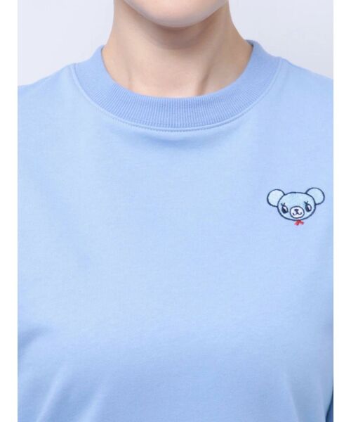 MERCURYDUO(マーキュリーデュオ)の「【ポンポネットジュニアコラボ】 ミントくん刺繍オーバースエット(Tシャツ/カットソー・レディース・ブルー/ネイビー・FREE)」の15枚目の写真
