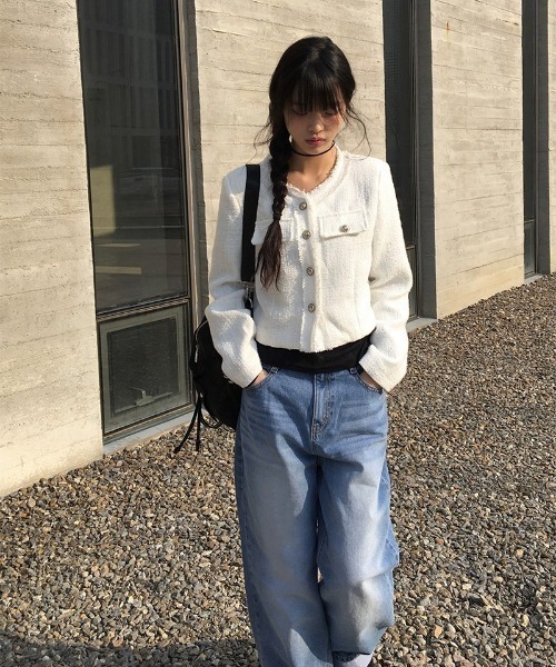 anyonemore(エニワンモア)の「ウォッシングワイドライトブルーデニムパンツ(デニムパンツ・レディース・ライトブルー・LARGE/MEDIUM/SMALL)」の9枚目の写真