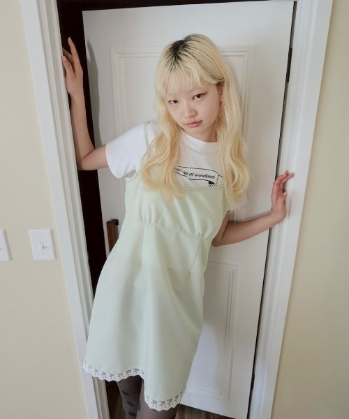 Lace cami onepiece/レース付きキャミワン ピース（ワンピース