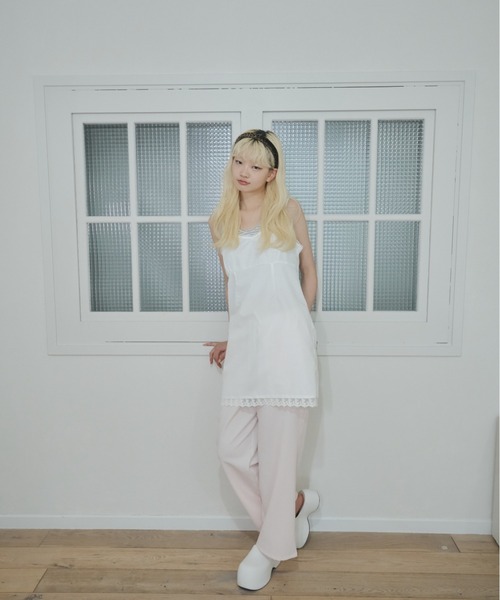 Lace cami onepiece/レース付きキャミワン ピース（ワンピース