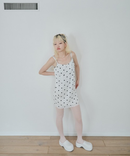 スミョン Smyeon/レース付きキャミワンピース