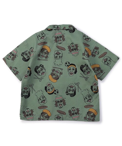 F.O.KIDS（エフオーキッズ）の「【ジュニア対応】4色2柄オープンカラー半袖シャツ（シャツ/ブラウス・キッズ・カーキ/ブルー/チャコール/キナリ・90/100/110/120/80/130/140）」の7枚目の写真