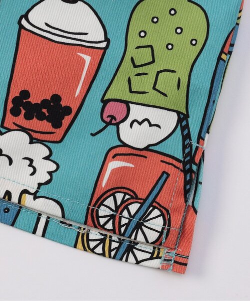 F.O.KIDS（エフオーキッズ）の「【ジュニア対応】4色2柄オープンカラー半袖シャツ（シャツ/ブラウス・キッズ・カーキ/ブルー/チャコール/キナリ・90/100/110/120/80/130/140）」の12枚目の写真