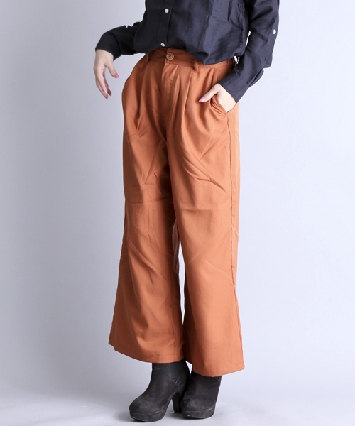 Denime（ドゥニーム）の「ワイドパンツ（その他パンツ・レディース・ブラウン系その他/カーキ/ブラック/レッド系その他・FREE）」の1枚目の写真