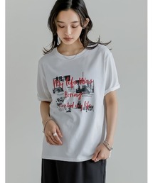 Re:EDIT（リエディ）の「[UVカット][接触冷感][紫外線対策]コラージュフォトロゴTシャツ（Tシャツ/カットソー）」