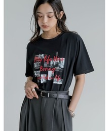 [UVカット][接触冷感][紫外線対策]コラージュフォトロゴTシャツ