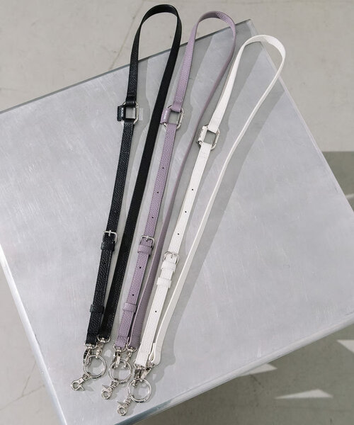 Actually(アクチュアリー)の「BEAURE カウレザー ベルト モバイルストラップショルダー(スマホグッズ・レディース・ホワイト/パープル/ブラック・0)」の4枚目の写真