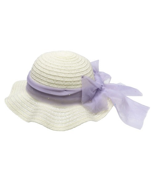 洗えるたためるキラキラチュールビッグリボンハット・帽子（ハット