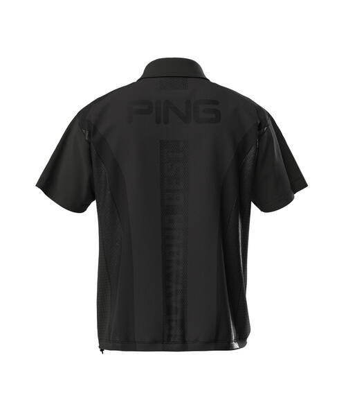 セール】【PING APPAREL】ストレッチ布帛/メッシュジャガード