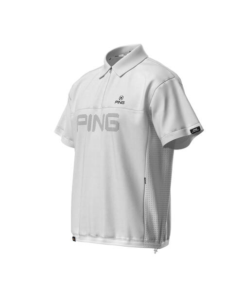 セール】【PING APPAREL】ストレッチ布帛/メッシュジャガード