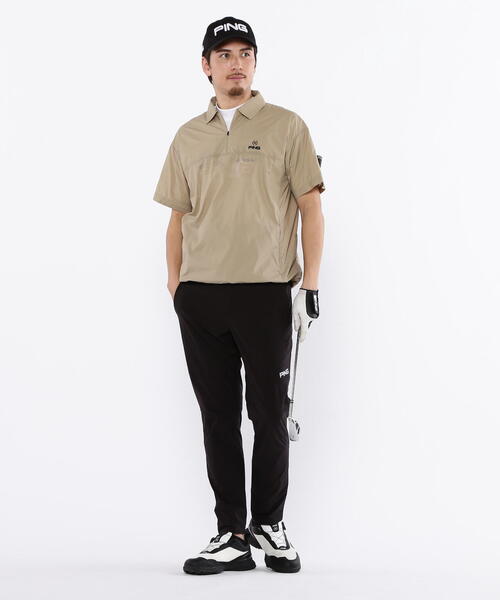 ゴルフィッカーズ GDO限定 ストレッチ ハーフジップ・ワイド半袖