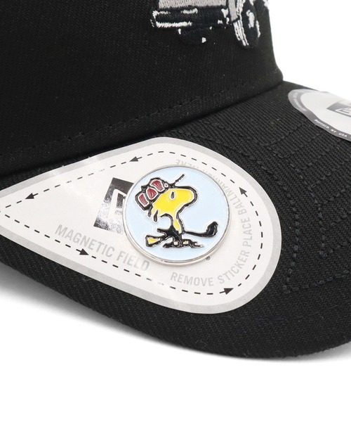 ☆美品NEW ERAニューエラコラボ×ピーナッツスヌーピーゴルフキャップ　帽子 ニューエラ NEW ERA キャップ 帽子 ゴルフ レディース