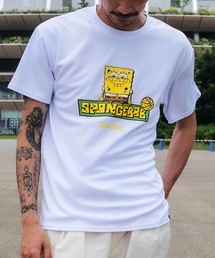 SPALDING（スポルディング）の「【SPALDING/スポルディング】Tシャツ スポンジ・ボブ ロゴ/スポンジボブコラボ吸水速乾UVカット半袖Tシャツ（Tシャツ/カットソー・メンズ）」