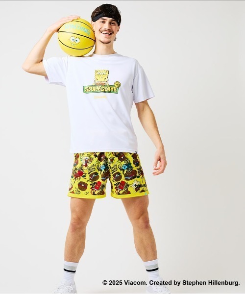 SPALDING(スポルディング)の「【SPALDING/スポルディング】Tシャツ スポンジ・ボブ ロゴ/スポンジボブコラボ吸水速乾UVカット半袖Tシャツ(Tシャツ/カットソー・メンズ・ホワイト/ブラック・MEDIUM/LARGE/X-LARGE)」の11枚目の写真