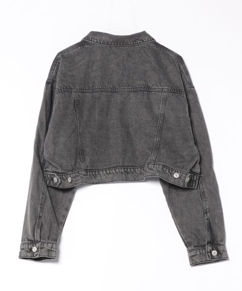 flower（フラワー）の「ショートデニムジャケット（デニムジャケット・レディース・ブラック・FREE）」の2枚目の写真