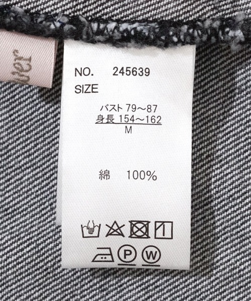 flower（フラワー）の「ショートデニムジャケット（デニムジャケット・レディース・ブラック・FREE）」の14枚目の写真