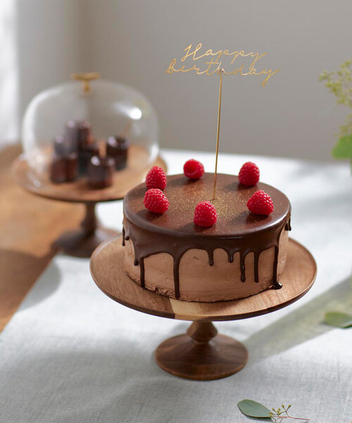 使うほどに味わいが増す アカシアウッドのケーキスタンド(L