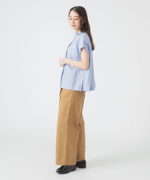 DANTON コットンリネンスリーブレスシャツ 36/38 DANTON | コットンリネン スリーブレスシャツ WOMEN（シャツ
