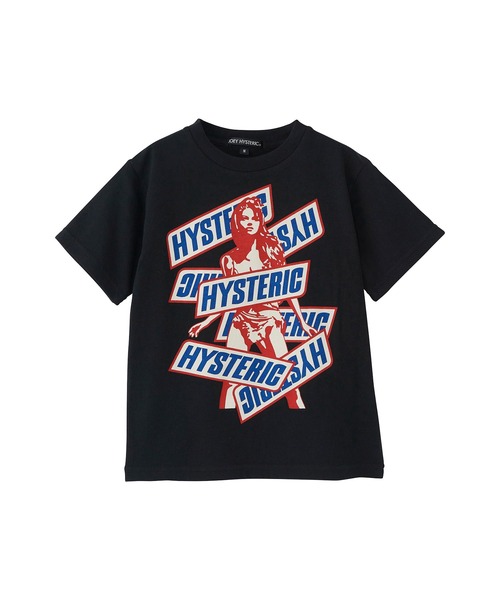 JOEY HYSTERIC(ジョーイヒステリック)の「IT'S SO HYSTERIC Tシャツ(Tシャツ/カットソー・キッズ・ブラック/ホワイト系その他2・MEDIUM/SMALL)」の1枚目の写真