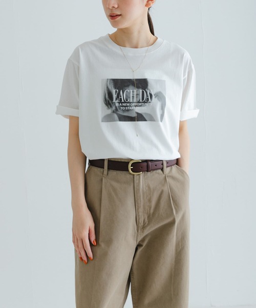 FRAMeWORK - フォトプリントアシメTシャツ PHOTO TEE（Tシャツ／カットソー）｜FRAMeWORK（フレームワーク