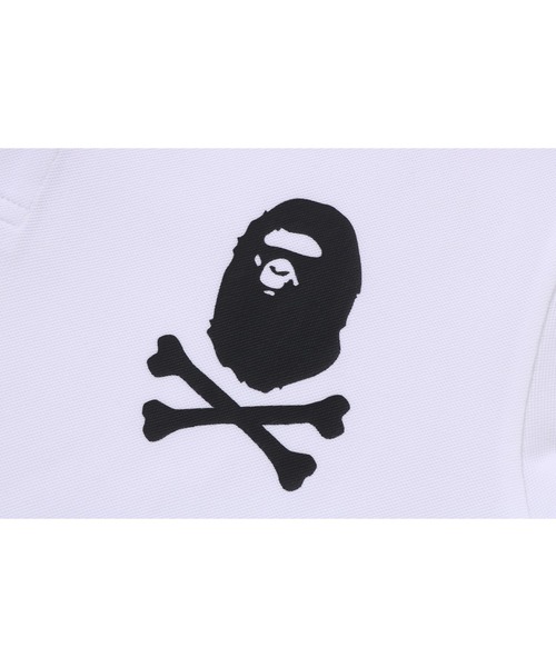 A BATHING APE（アベイシングエイプ）の「APE CROSSBONE POLO（ポロシャツ・メンズ・ホワイト/ブラック・XX-LARGE/SMALL/X-LARGE/LARGE/MEDIUM）」の4枚目の写真