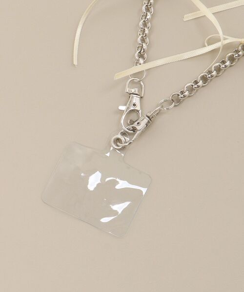 MAJESTIC LEGON（マジェスティックレゴン）の「アンニュイリボンスマホショルダー（スマホグッズ・レディース・ホワイト系その他2/アイボリー/ピンク・FREE）」の14枚目の写真