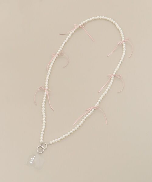 MAJESTIC LEGON（マジェスティックレゴン）の「アンニュイリボンスマホショルダー（スマホグッズ・レディース・ホワイト系その他2/アイボリー/ピンク・FREE）」の18枚目の写真