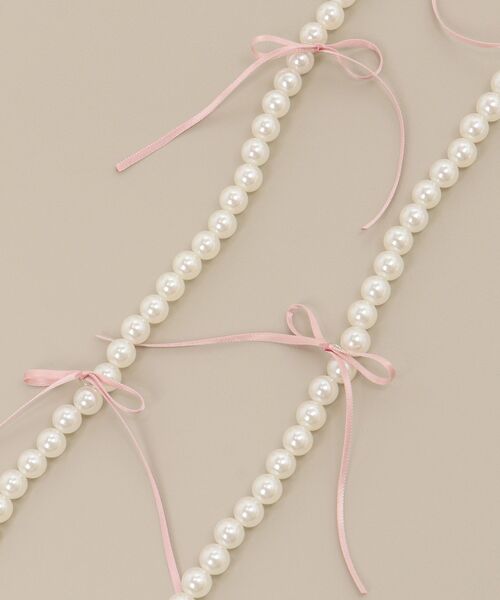 MAJESTIC LEGON（マジェスティックレゴン）の「アンニュイリボンスマホショルダー（スマホグッズ・レディース・ホワイト系その他2/アイボリー/ピンク・FREE）」の21枚目の写真