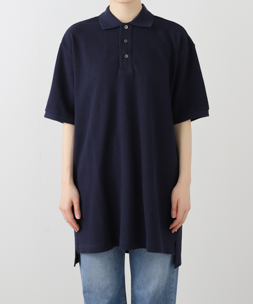 IENA（イエナ）の「INSCRIRE/アンスクリア Big Polo Shirt ポロシャツ I25SS-BC102（ポロシャツ・レディース・ネイビー・FREE）」の8枚目の写真