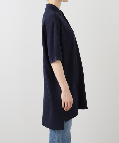 IENA（イエナ）の「INSCRIRE/アンスクリア Big Polo Shirt ポロシャツ I25SS-BC102（ポロシャツ・レディース・ネイビー・FREE）」の11枚目の写真