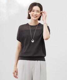 【WEB限定カラーあり・洗える】Vis/Peスパーク ストライプ ニット