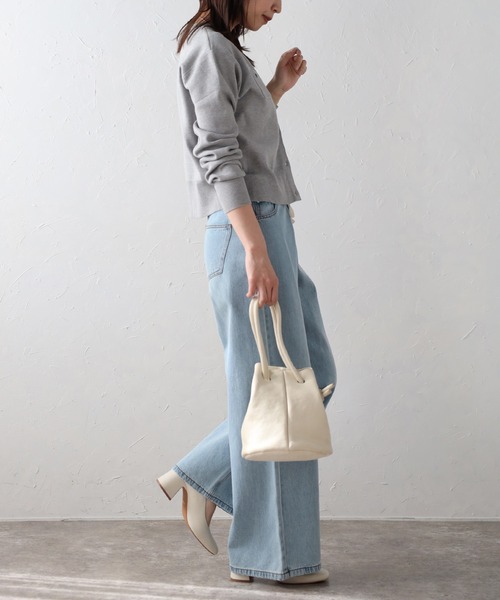 シーズンレス】ダブルウエストデニムパンツ（デニムパンツ）｜Bonjour