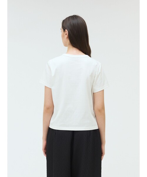 mizuiroind(ミズイロインド)の「mizuiro ind ベーシッククルーネックT(Tシャツ/カットソー・レディース・オフホワイト/グレー/ライトブルー/キナリ/ピンク/ブラック・FREE)」の15枚目の写真