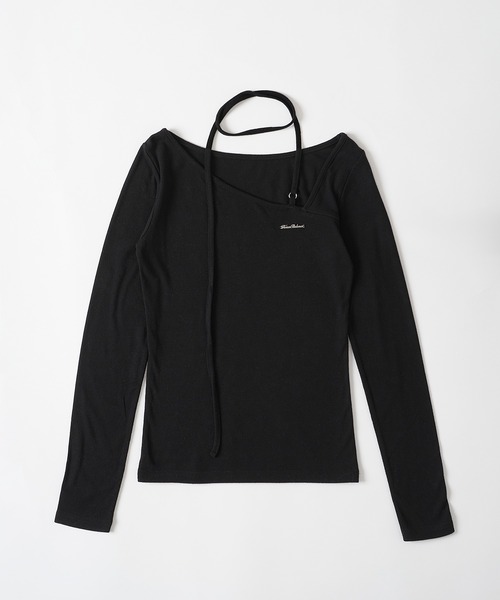 FCMM(エフシーエムエム)の「【日本限定】UNBLANCED L/S TEE/アンバランスロングスリーブTシャツ(Tシャツ/カットソー・レディース・ブラック/カーキ/グレー・MEDIUM/SMALL)」の2枚目の写真