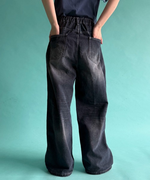 WOND（ウォンド）の「WOND/ドローコードバギーデニム（デニムパンツ・レディース・ブルー系1・SMALL/MEDIUM）」の14枚目の写真