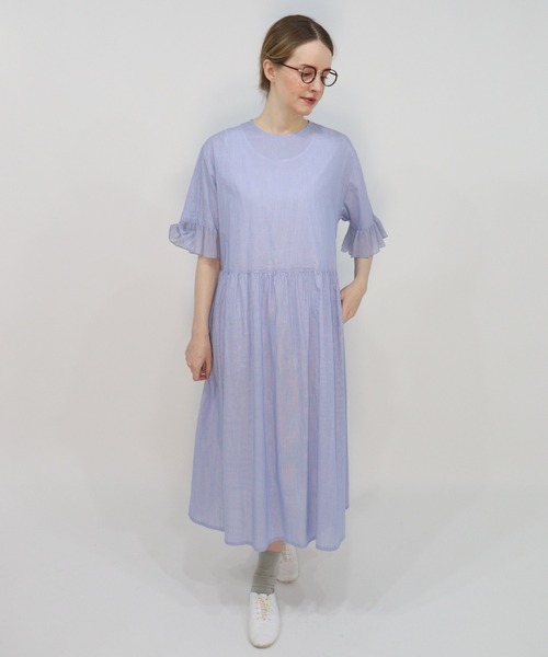 haupia（ハウピア）の「冷たく透明な夏の光【レイヤードワンピース】（ワンピース・レディース・ブラック/オフホワイト/ブルー系・MEDIUM）」の9枚目の写真