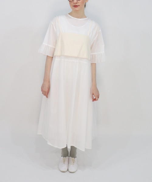 haupia（ハウピア）の「冷たく透明な夏の光【レイヤードワンピース】（ワンピース・レディース・ブラック/オフホワイト/ブルー系・MEDIUM）」の11枚目の写真