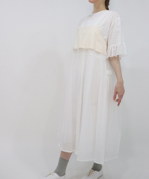 haupia（ハウピア）の「冷たく透明な夏の光【レイヤードワンピース】（ワンピース・レディース・ブラック/オフホワイト/ブルー系・MEDIUM）」の13枚目の写真