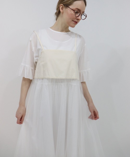 haupia（ハウピア）の「冷たく透明な夏の光【レイヤードワンピース】（ワンピース・レディース・ブラック/オフホワイト/ブルー系・MEDIUM）」の14枚目の写真