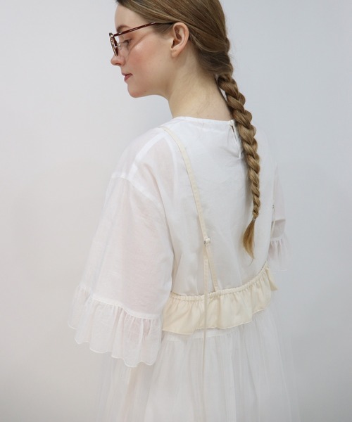 haupia（ハウピア）の「冷たく透明な夏の光【レイヤードワンピース】（ワンピース・レディース・ブラック/オフホワイト/ブルー系・MEDIUM）」の15枚目の写真