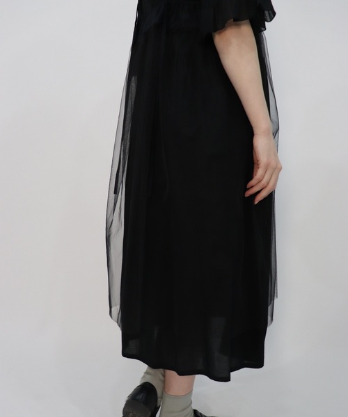 haupia（ハウピア）の「冷たく透明な夏の光【レイヤードワンピース】（ワンピース・レディース・ブラック/オフホワイト/ブルー系・MEDIUM）」の20枚目の写真