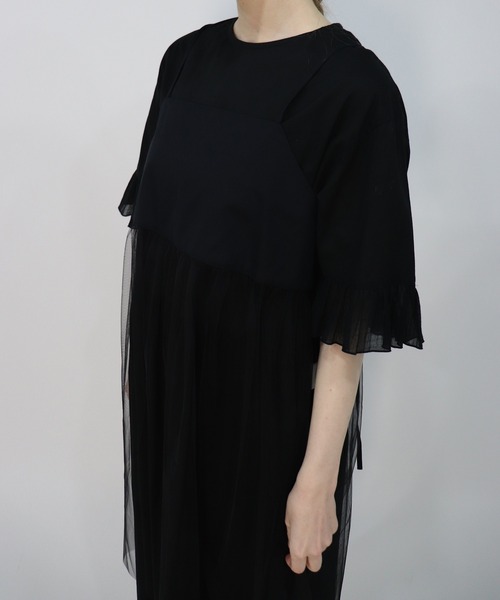 haupia（ハウピア）の「冷たく透明な夏の光【レイヤードワンピース】（ワンピース・レディース・ブラック/オフホワイト/ブルー系・MEDIUM）」の21枚目の写真