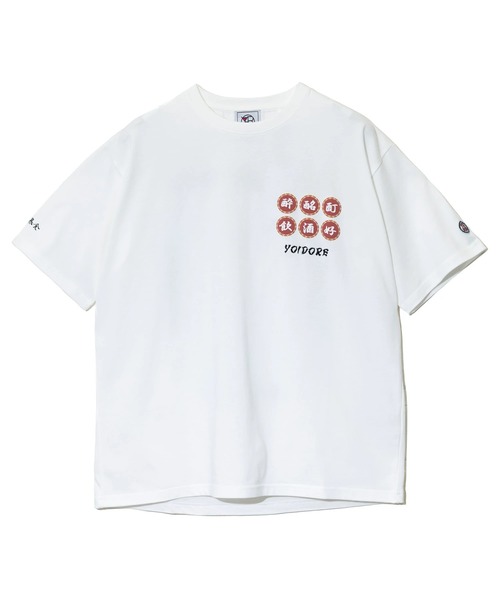 go slow caravan（ゴースローキャラバン）の「YOIDORE/酔いどれ　ビールとぎょうざ TEE（Tシャツ/カットソー・メンズ・ホワイト/ラベンダー・MEDIUM/LARGE/X-LARGE）」の6枚目の写真