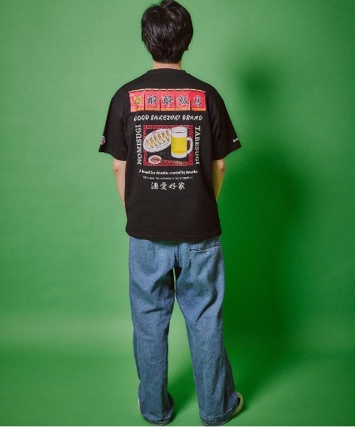 go slow caravan（ゴースローキャラバン）の「YOIDORE/酔いどれ　ビールとぎょうざ TEE（Tシャツ/カットソー・メンズ・ホワイト/ラベンダー・MEDIUM/LARGE/X-LARGE）」の17枚目の写真