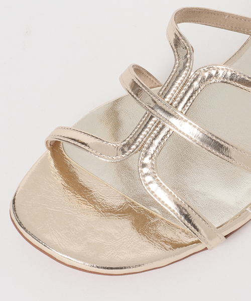 LE TALON 3.5cmナローストラップ サンダル　L ゴールド LE TALON 3.5cmナローストラップ サンダル L ゴールド ル タロン